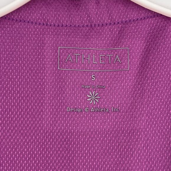 Athleta Womens Wick It Work It Shirt‎ S Purple Cap-sleeve Yoga Studio Gym Train - Picture 3 of 7